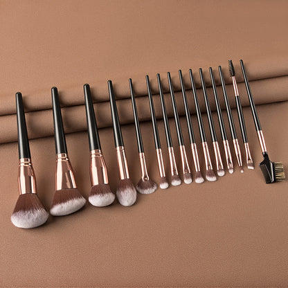 15PCS Makeup Brushes Set for Women Cosmetic Foundation Powder
