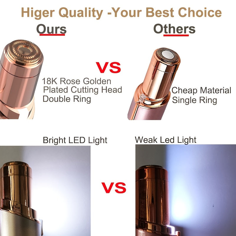 USB Rechargeable Facial Hair Remover, Painless Eyebrow