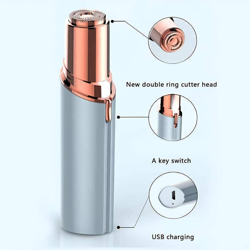 USB Rechargeable Facial Hair Remover, Painless Eyebrow