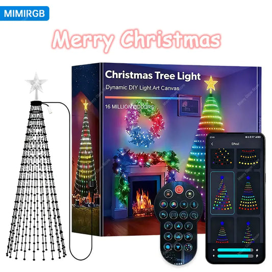 Smart Christmas Tree Lights with Remote & App Control