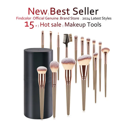 15PCS Makeup Brushes Set for Women Cosmetic Foundation Powder