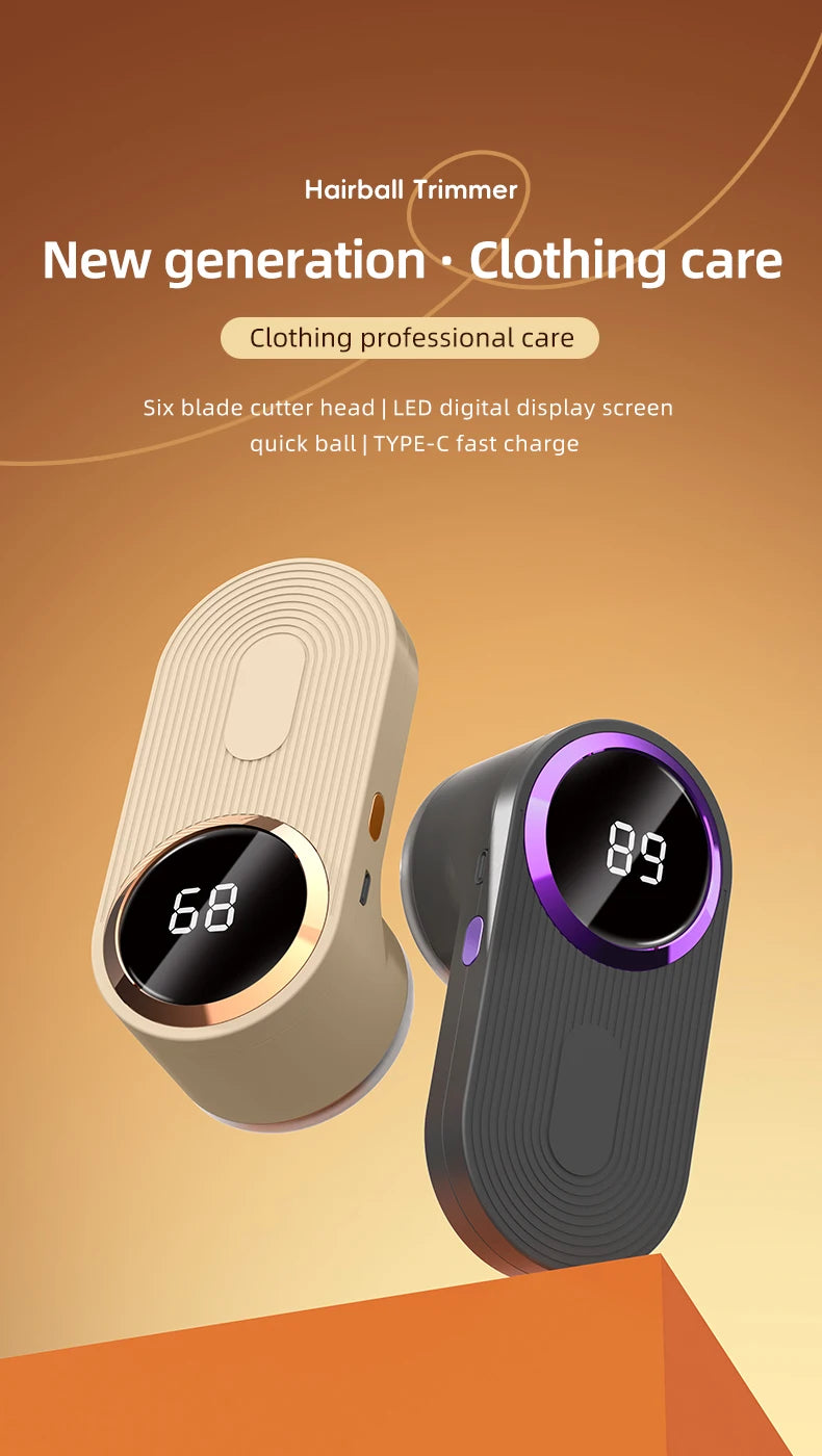 New 1200mAh Lint Remover for Clothing LED Digital Electric