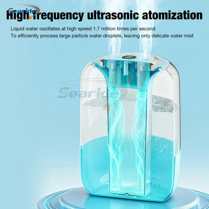 2200ML Air Humidifier USB Double Spray Port Mist Spray Heavy Fog Aroma