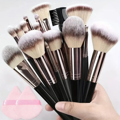 Professional 15pcs Makeup Brushes Set Eyeshadow Foundation Concealer