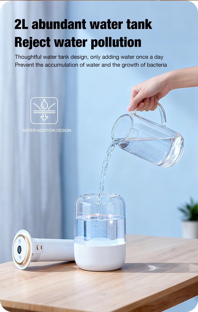 2200ML Air Humidifier USB Double Spray Port Mist Spray Heavy Fog Aroma