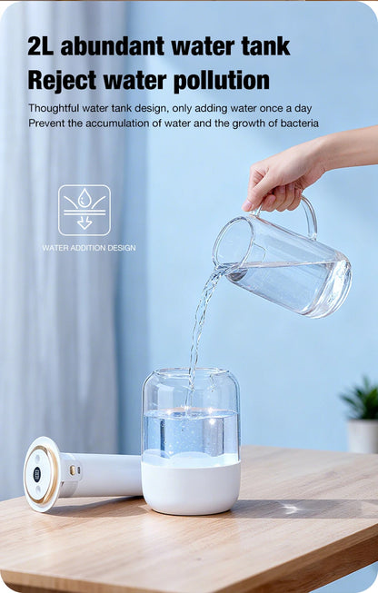 2200ML Air Humidifier USB Double Spray Port Mist Spray Heavy Fog Aroma