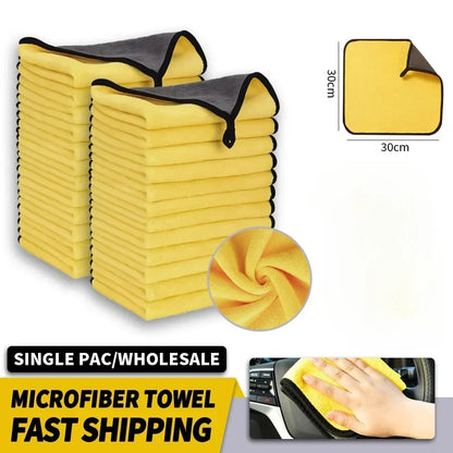 1/2/3/6/10pcs1/2/3/6/10pcs 30X60cm Microfiber Car Cleaning Towels Soft Quick Drying