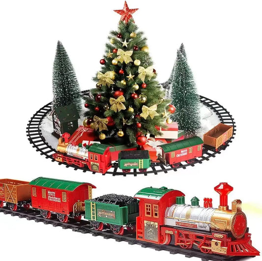 Classic Christmas Train Set - Battery Operated with Lights