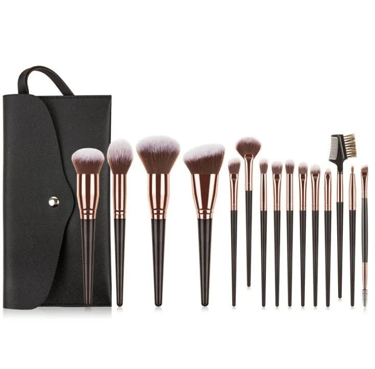 15PCS Makeup Brushes Set for Women Cosmetic Foundation Powder