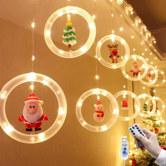 Christmas Decorations for Home Indoor LED Curtain Lights
