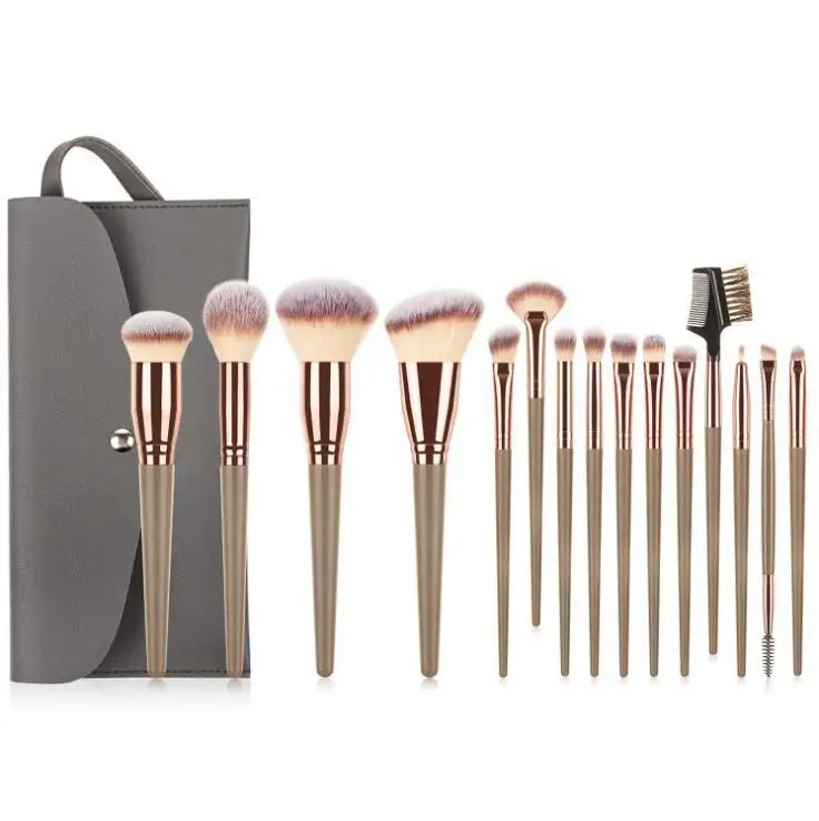 15PCS Makeup Brushes Set for Women Cosmetic Foundation Powder
