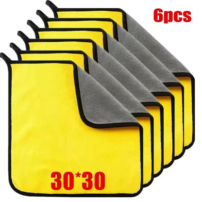 1/2/3/6/10pcs1/2/3/6/10pcs 30X60cm Microfiber Car Cleaning Towels Soft Quick Drying