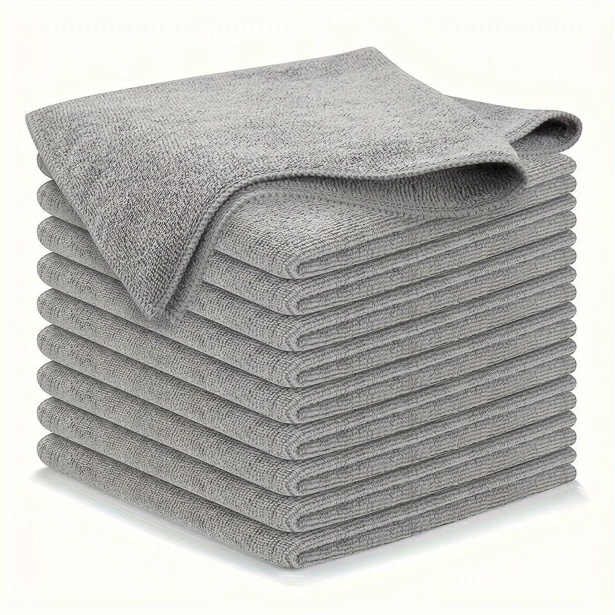 5/10/20pcs Kitchen Towel, Ultra-fine Fiber Light Gray Cleaning Cloth Set