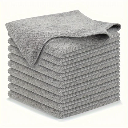 5/10/20pcs Kitchen Towel, Ultra-fine Fiber Light Gray Cleaning Cloth Set