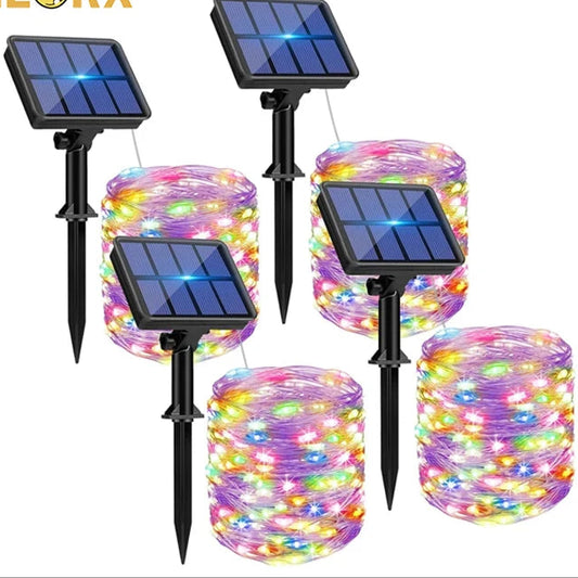 Solar String Lights Outdoor, Copper Wire Solar Powered Fairy Lights