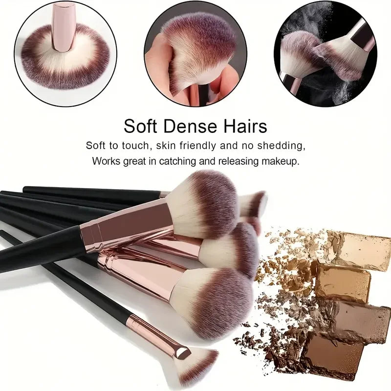 Professional 15pcs Makeup Brushes Set Eyeshadow Foundation Concealer