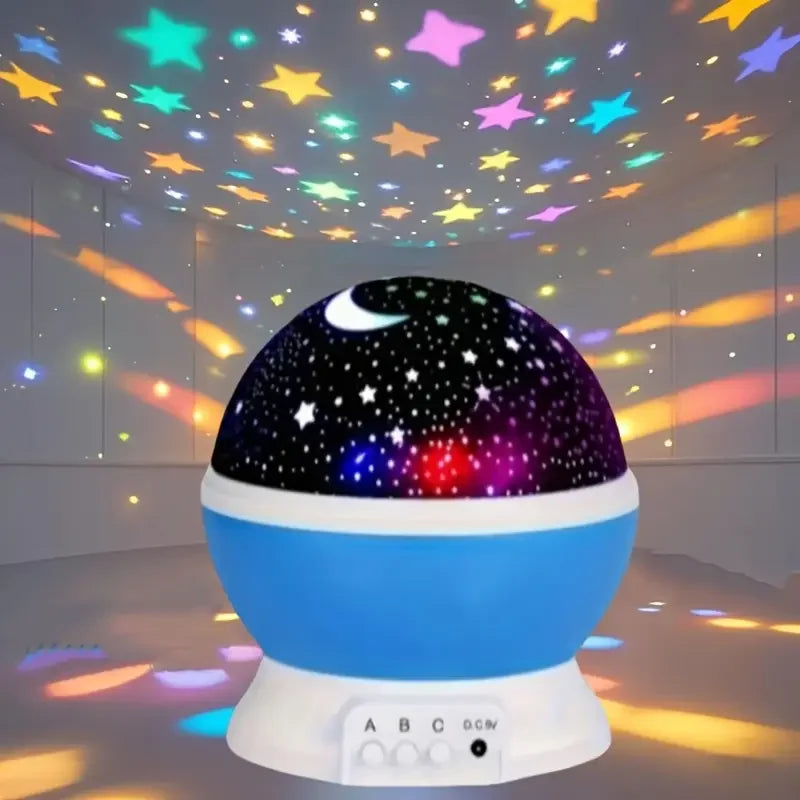 USB powered starry night light projector with moon and stars -360 °