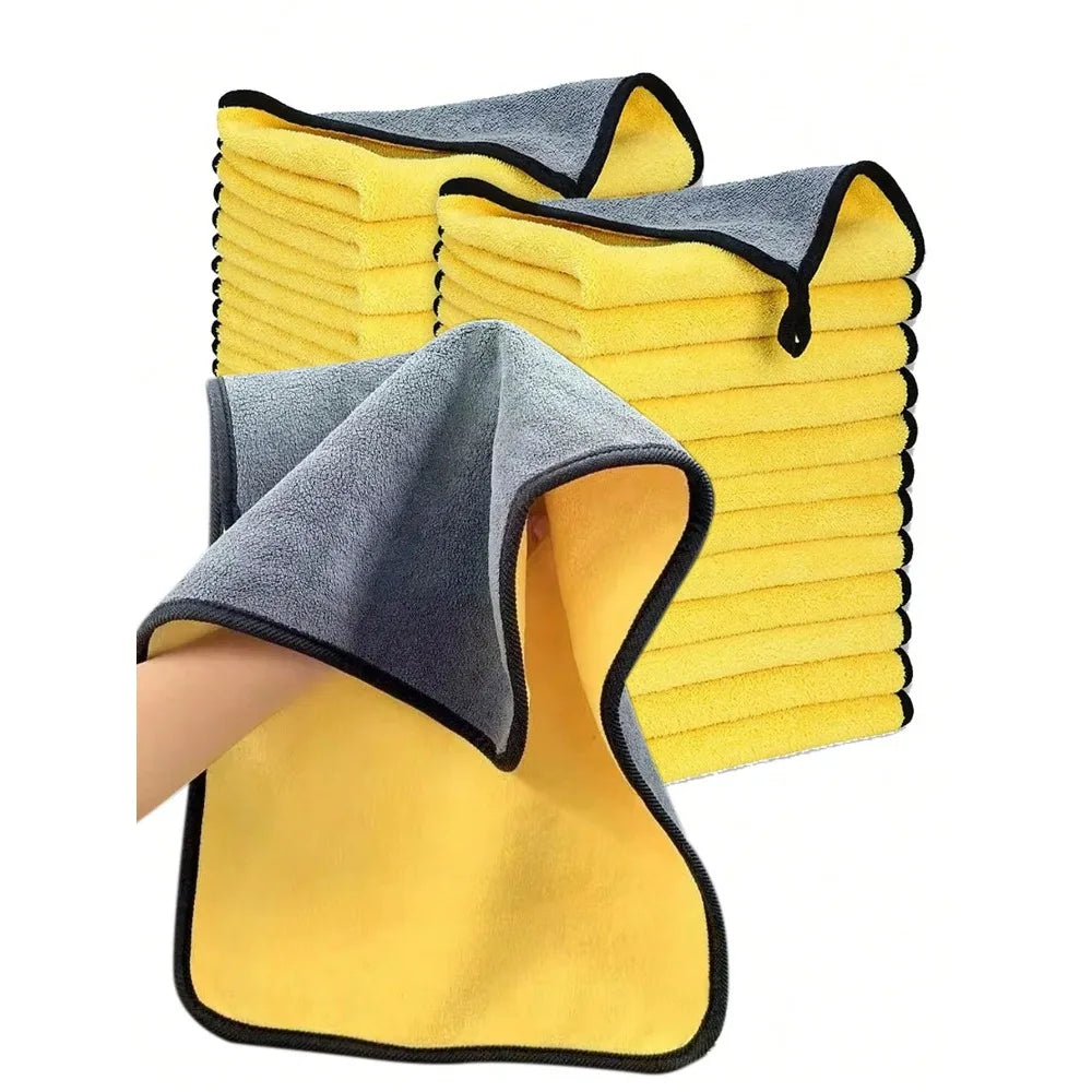 1/2/3/6/10pcs1/2/3/6/10pcs 30X60cm Microfiber Car Cleaning Towels Soft Quick Drying