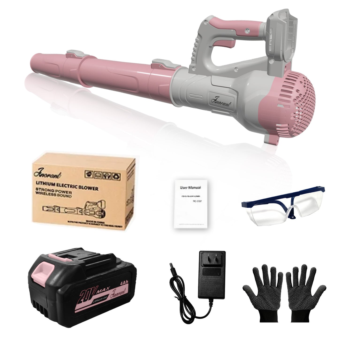 Cordless Leaf Blower 20V Electric Leaf Blower With4.0Ah Batteries